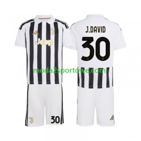 Koszulka Juventus Jonathan David 30 Dziecięcy Domowe Stroje Piłkarskie 2026/27 Krótki Rękaw